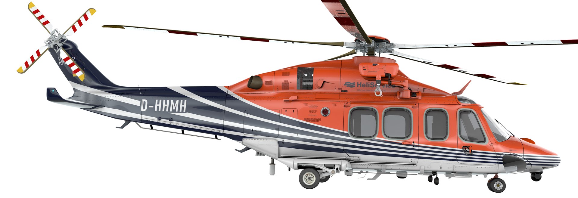 3D Model AW139 HELISERVICE L2141 - TurboSquid 2237328