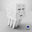 Minecraft Ghast Rigged 3D-Modell, spielfertig in 4K PBR