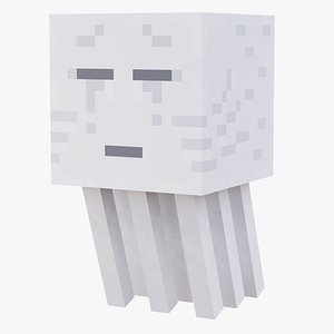 Minecraft Ghast Rigged 3D Model Game Ready 4K PBR 3D model