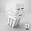Minecraft Ghast Rigged 3D-Modell, spielfertig in 4K PBR