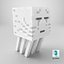 Minecraft Ghast Rigged 3D-Modell, spielfertig in 4K PBR