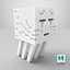 Minecraft Ghast Rigged 3D-Modell, spielfertig in 4K PBR