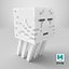 Minecraft Ghast Rigged 3D-Modell, spielfertig in 4K PBR