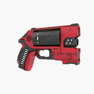 Sci-fi Pistol Revolver model