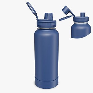 Blue Water Bottle 01 3D