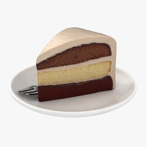3D model Chocolate Vanilla Cake