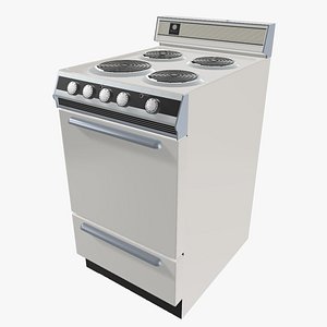 Compact Stove Oven - Kitchenette Appliance 3D model