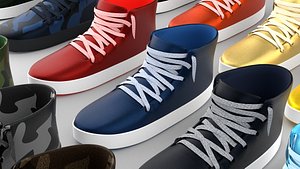 stylized sneakers shoe 3D model