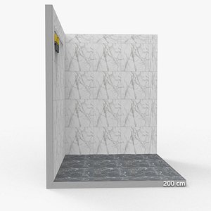 3D model bathroom studio bath tiles