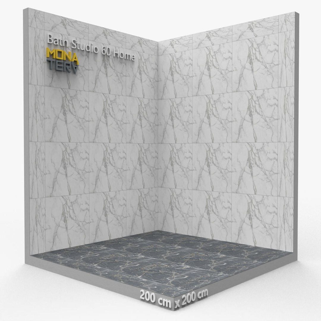 3D model bathroom studio bath tiles - TurboSquid 1711864