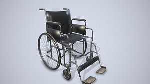 wheelchair pbr modeled 3D model