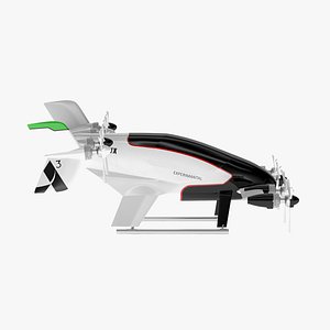 3D Airbus Vahana Electric-powered Eight-propeller model