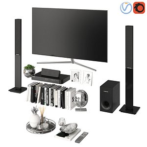 3D model samsung tv living room