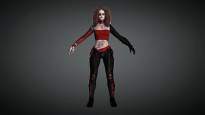 Cyber Punk Female Character 10 3D model