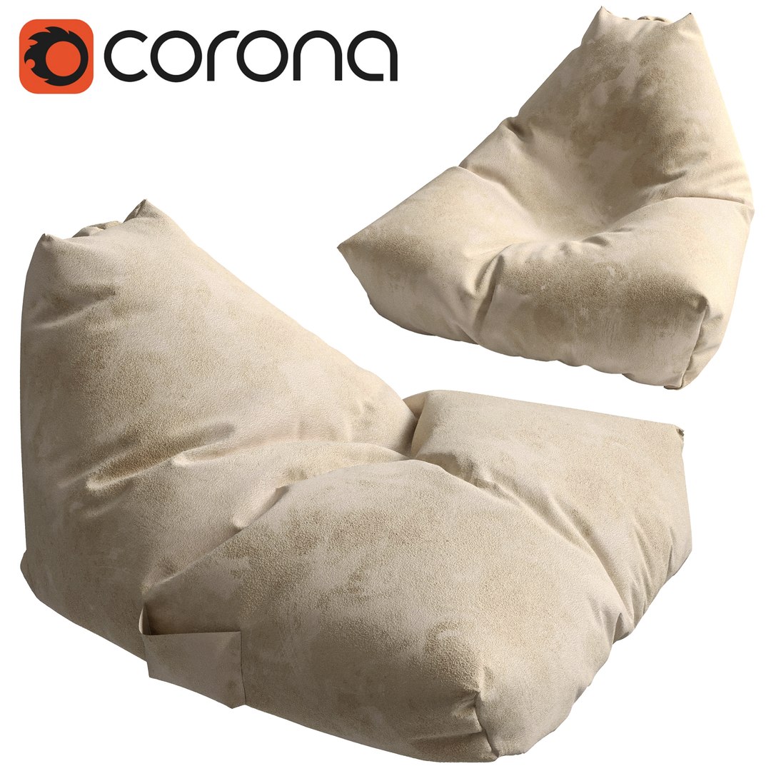 3D ZARA COTTON POUF TurboSquid 2032407