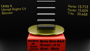 Heavy Duty Shelf - Variant 1 of 14 - Metal - Black