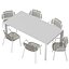 Chaise Botero et table Houston de Coco Republic