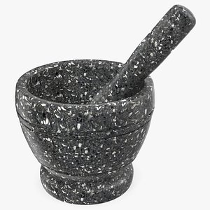 granite mortar pestle 3D model