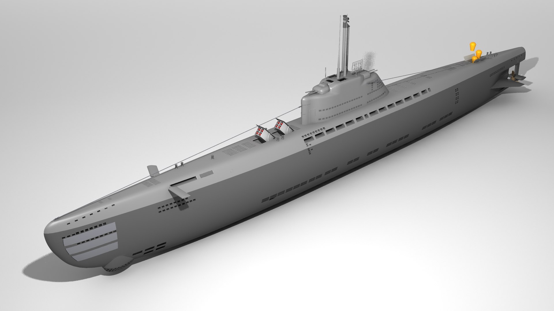 Type XXI U-boat Submarine Model - TurboSquid 1892878