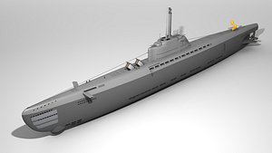 Type XXI U-boat submarine model