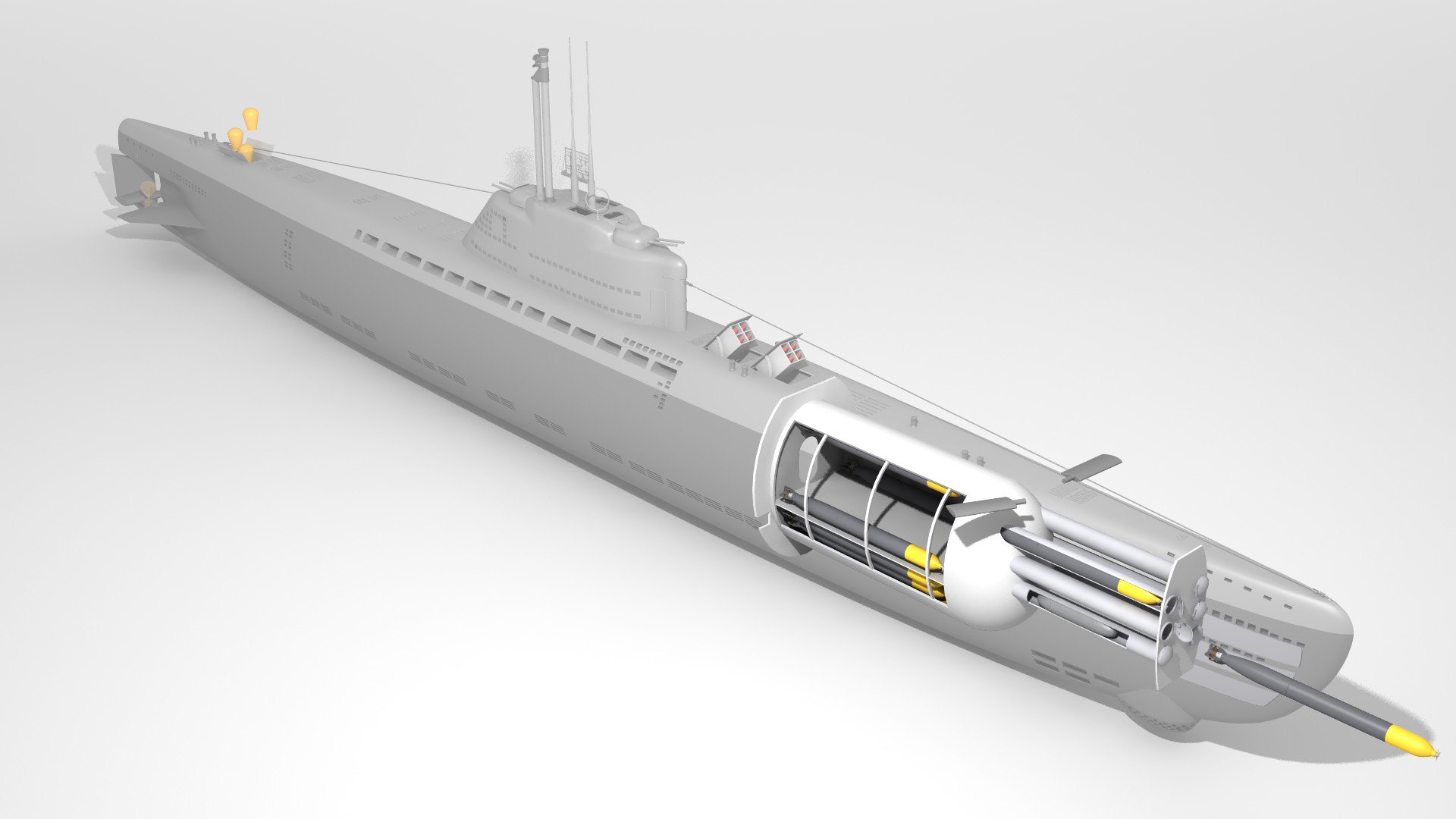 Type XXI Uboat Submarine Model TurboSquid 1892878