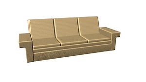 Low poly Sofa in 3 colors