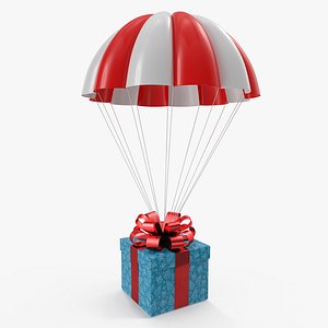 parachute gift box 3D model