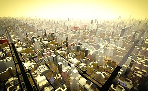 3D buildings scale big city