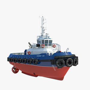 3D model towing ship details