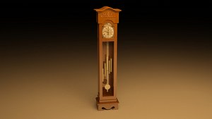 grandfather clock 3d model