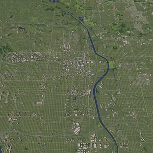 Oklahoma USA - city and urban 3D model