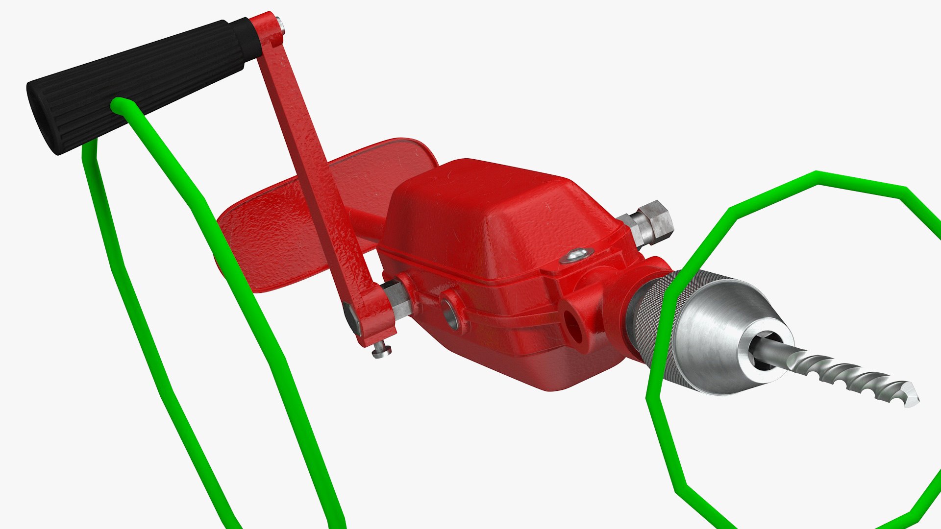 Breast Drill Machine Rigged 3D model preview