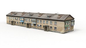 Soviet residential two-story house