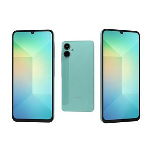 Samsung Galaxy A06 Light Green Low Poly 3D model