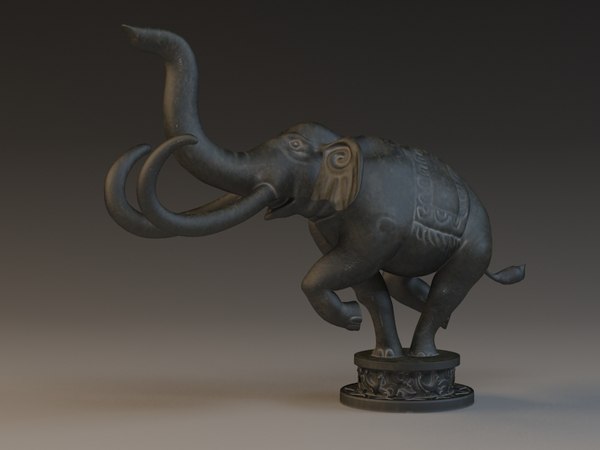 3D model elephants bronze statues - TurboSquid 1654076