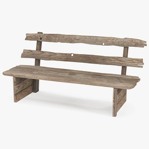 Old Wooden Bench model