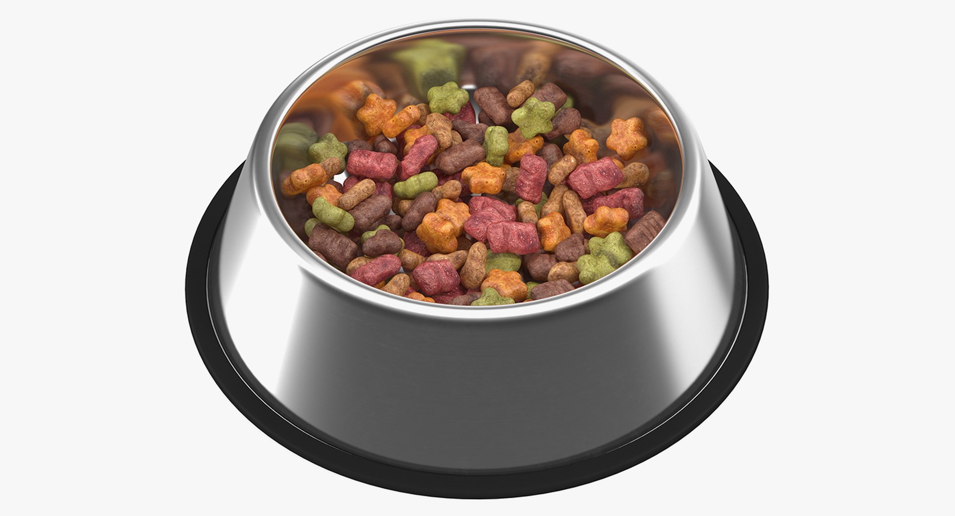 Dry Pet Food Bowl 3D model preview