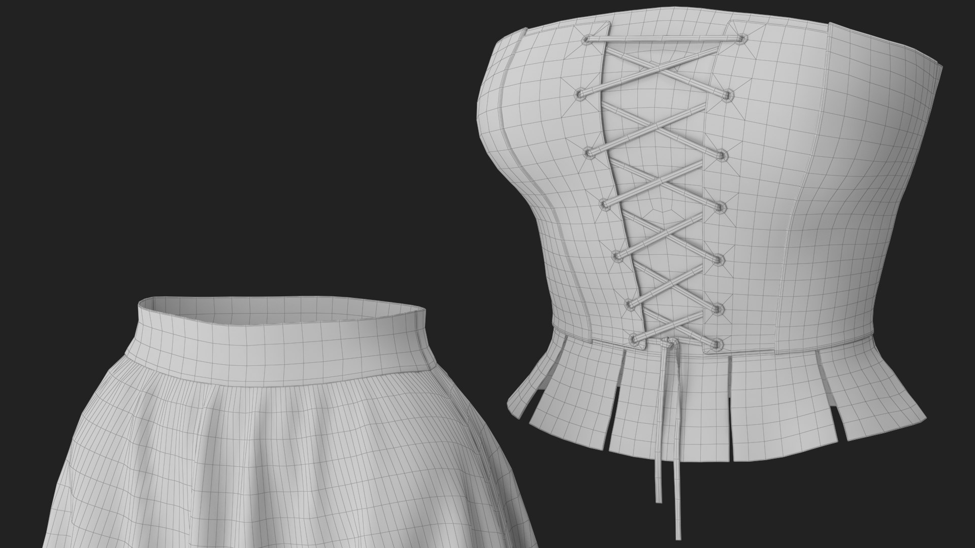 Corset Leather with Skirt 3 3D https://p.turbosquid.com/ts-thumb/hd/0fqCJb/a1/wireframe_09/jpg/1694068596/1920x1080/fit_q87/c93d369f140bd2e6ed785a858691018f8776640c/wireframe_09.jpg