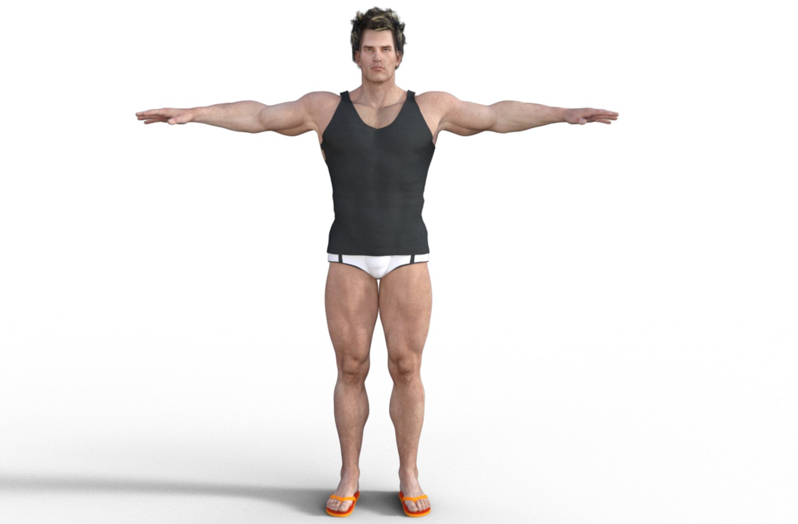 3d Obj Muscled Man Underwear