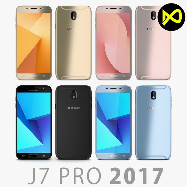 Samsung Galaxy J7 Pro 2017 todas as cores Modelo 3D - TurboSquid 1203582