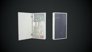 3D model shelf mirror