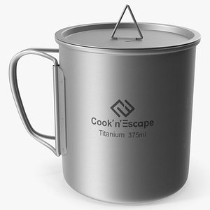 Cook N Escape Camping Titanium Cup With Lid
