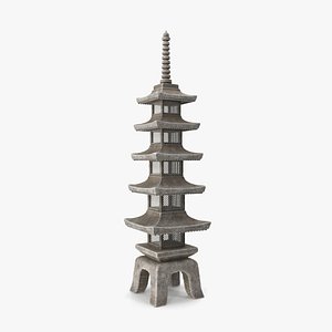 3D Stone Lantern model