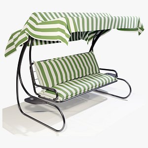 3D garden swing seat model