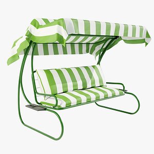 3D garden swing seat model