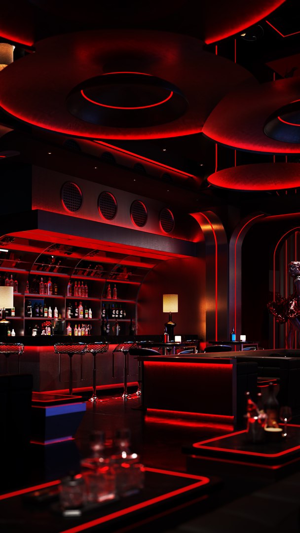 3D Modern Metal Style Bar Model - TurboSquid 2323248