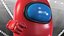 Among Us Character Red Rigged