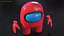 Among Us Character Red Rigged