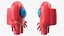 Among Us Character Red Rigged