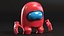 Among Us Character Red Rigged